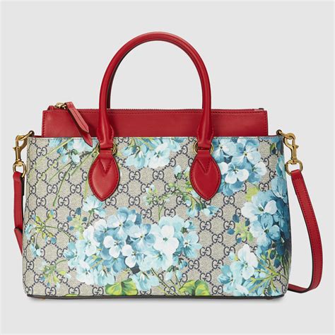 gucci blue floral tote|gucci tote bag outlet.